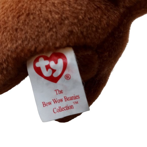 Dachshund Plush Weenie Dog Ty Bow Wow Beanie Stuffed Animal Crinkle - Picture 6 of 10